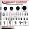 Service Caster 5'' SS Hard Rubber Swivel 1-1/8'' Expand Stem Caster Total Lock Brake SCC-SSEXTTL20S514-HRS-118 - alternate 3
